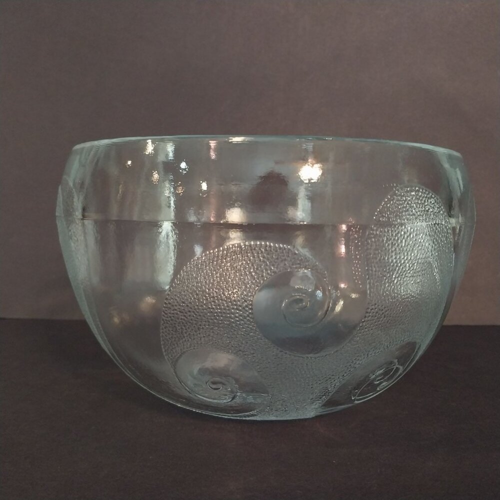 Holmegaard Michael Bang Rough Wave Pattern Bowl Glastronomi Line 1975
